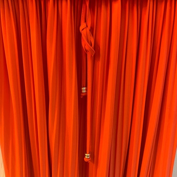 Ivanka Trump Orange Pleated Knee Length Dress - Picture 3 of 3